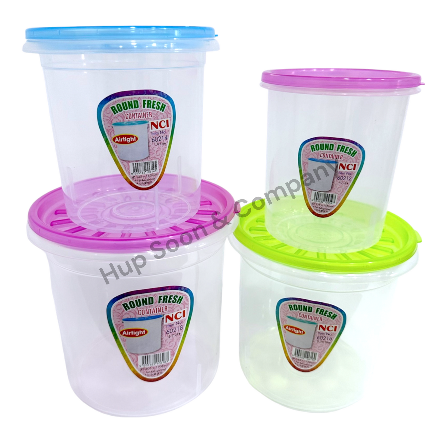 NCI Plastic Airtight Round Container (Various Size)