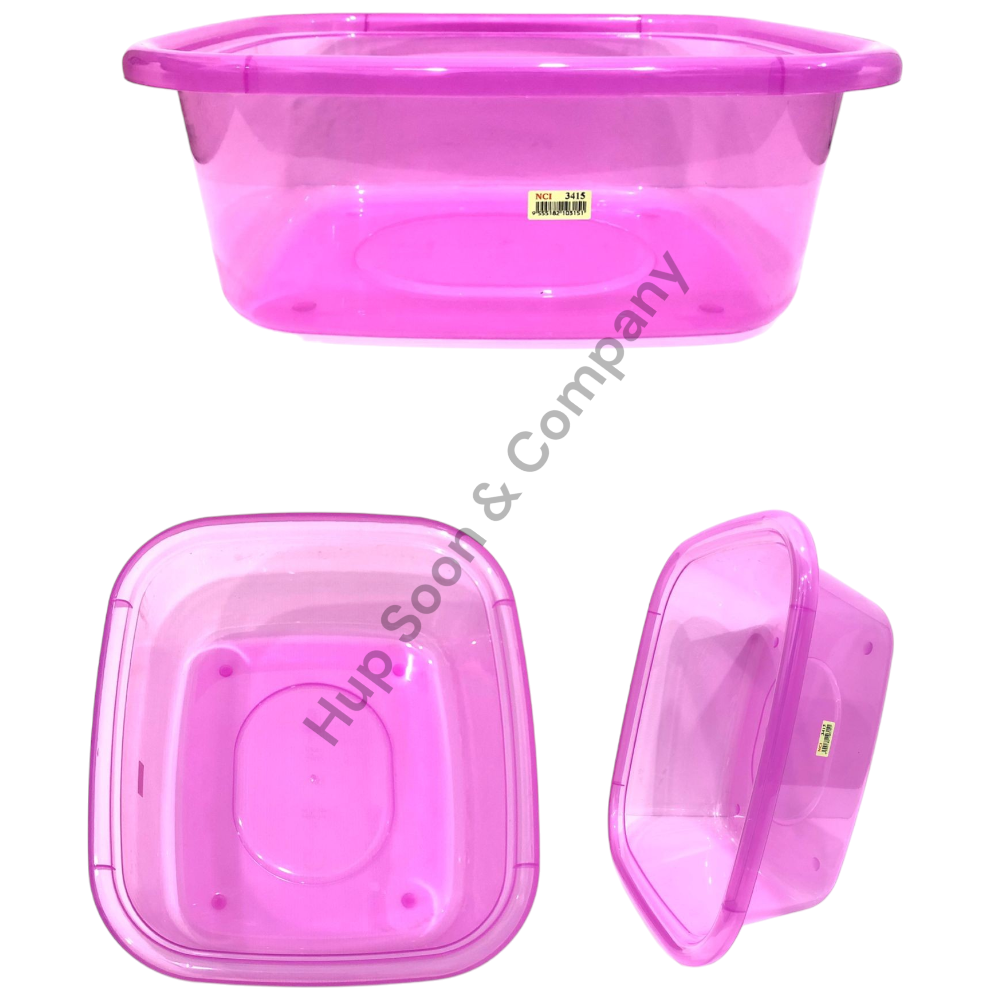 NCI Transparent Rectangle Plastic Basin (NCI-3411-3415)